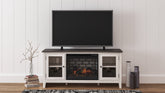 Orleans Furniture - Ashley Furniture - Dorrinson 60" TV Stand with Electric Fireplace - 60" TV Stand with Electric Fireplace / Two-tone - W287W3